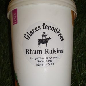 Crème glacée Rhum raisins