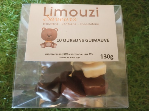 Ourson guimauve chocolat noir Bio, Confiseries