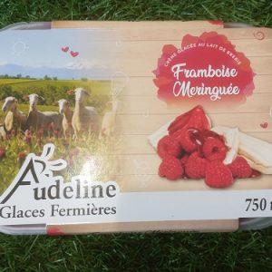 Crème glacée framboise meringuée Audeline